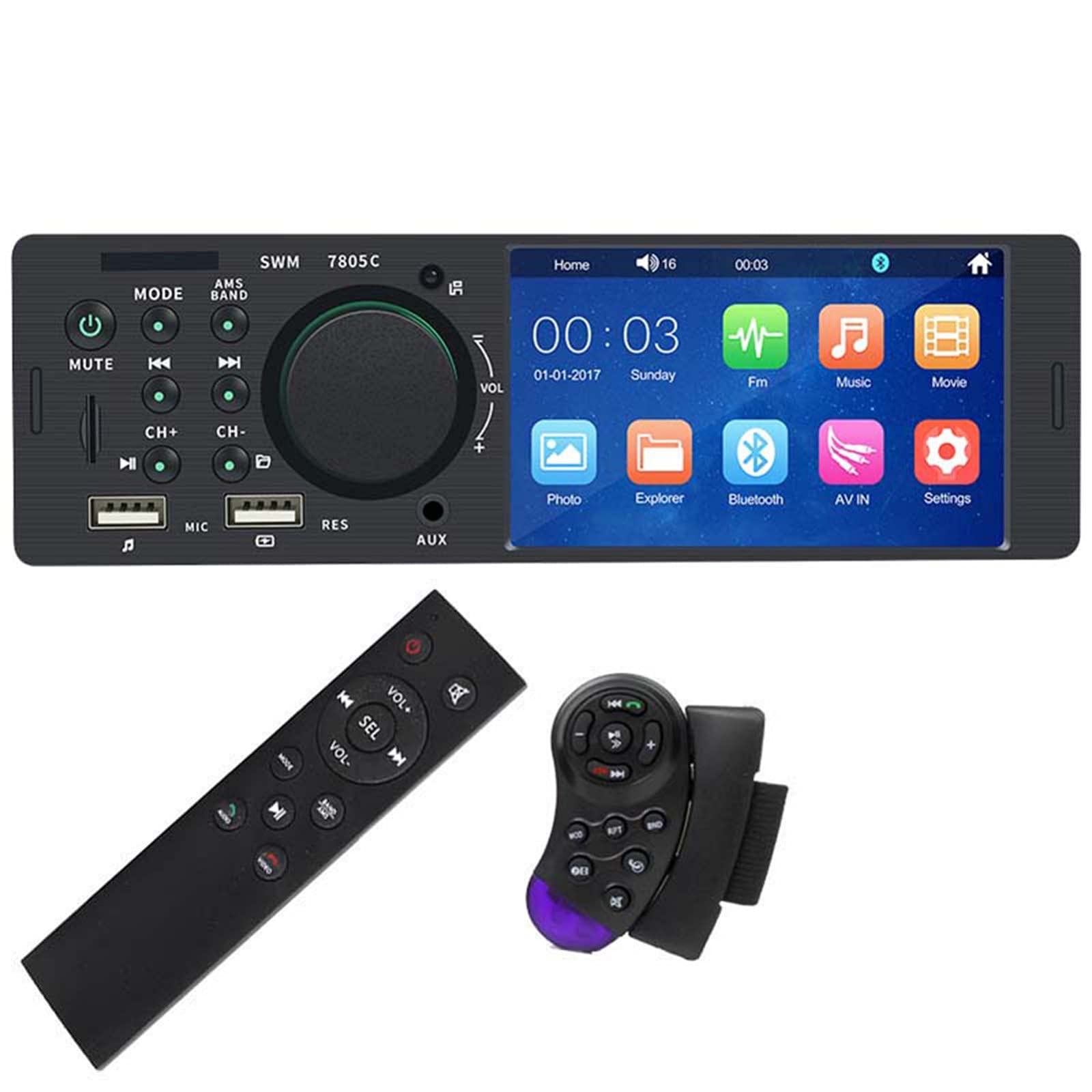 Hikity Touchscreen Radio de Coche 1 DIN con Pantalla Tactil de 9