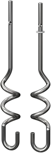 Foodi Dough Hooks, Fits Power Mixer System CI100 Series, XSKDOUGHHK | Stainless steel dough hooks knead thick doughs with ease. Fits CI100, CI101, CI105BRN hand mixer. Dishwasher safe.