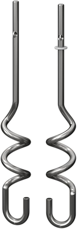 Foodi Dough Hooks, Fits Power Mixer System CI100 Series, XSKDOUGHHK | Stainless steel dough hooks knead thick doughs with ease. Fits CI100, CI101, CI105BRN hand mixer. Dishwasher safe.
