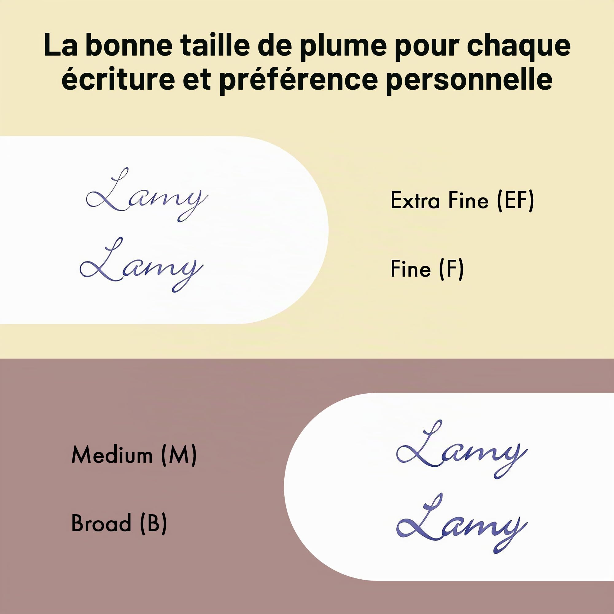 Lamy Stylo plume Lx en marron - Plume revêtue de PVD et prise ergon. - Plume en acier de taille B - Corps léger en aluminium - Cartouche d'encre bleue T 10 et un étui métal - Pour droitiers