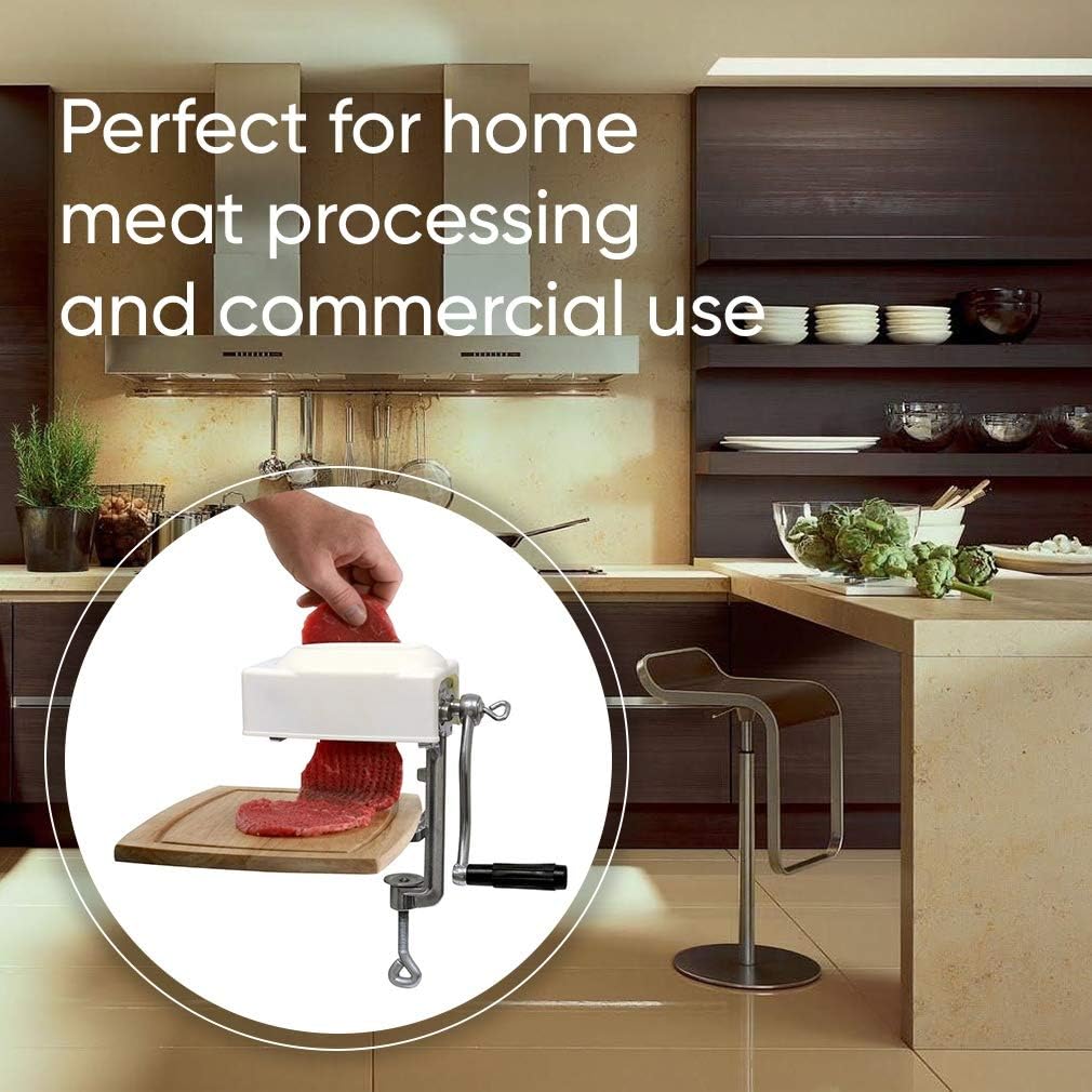 Commercial Meat Tenderizer Cuber Heavy Duty Steak Flatten Tool Meat Tenderizer Tool Meat Grinder Attachment Clamp-on Meat Tenderizer Rolling Meat Tenderizer