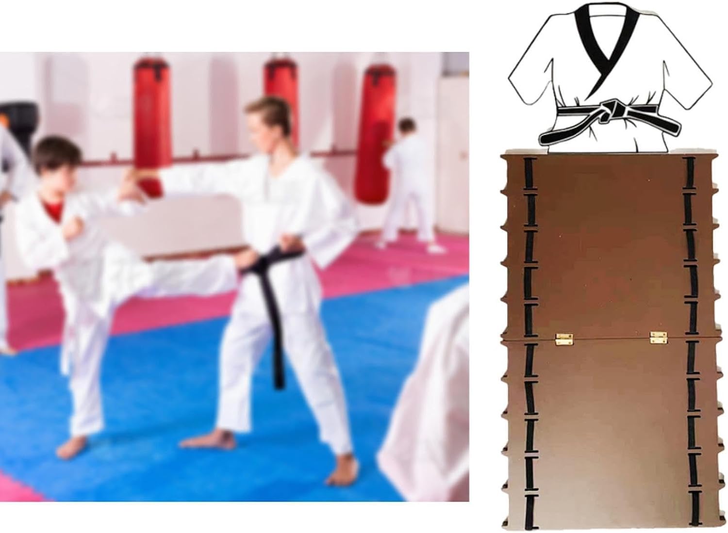 Karate Belt Display Rack Upgraded Lightweight Taekwondo Belt Display Holder