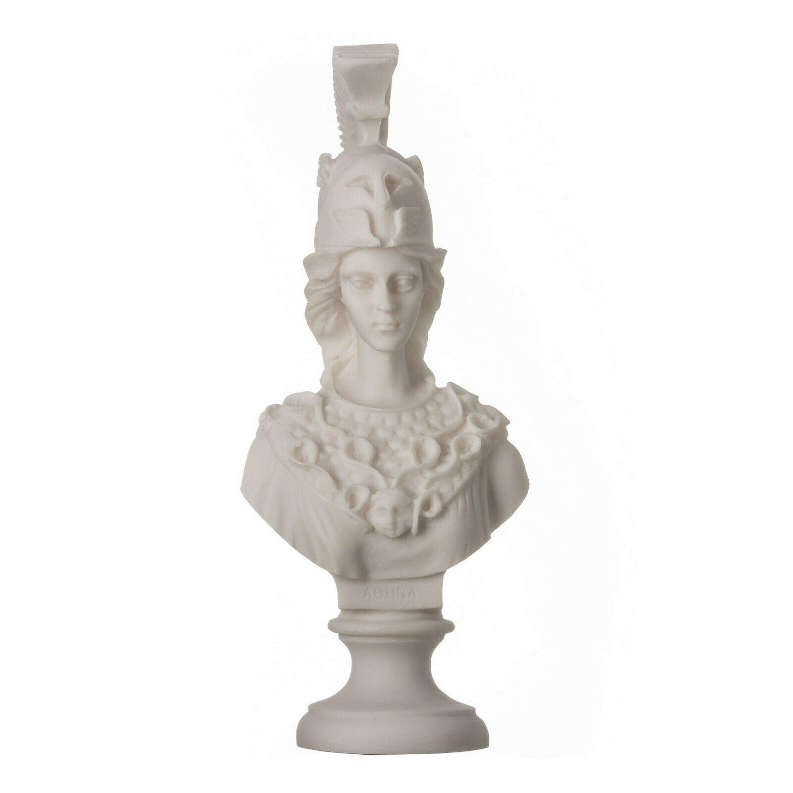 BeautifulGreekStatues Athena Pallas Sculpture Buste Minerva déesse grecque ancienne Albâtre 20 cm