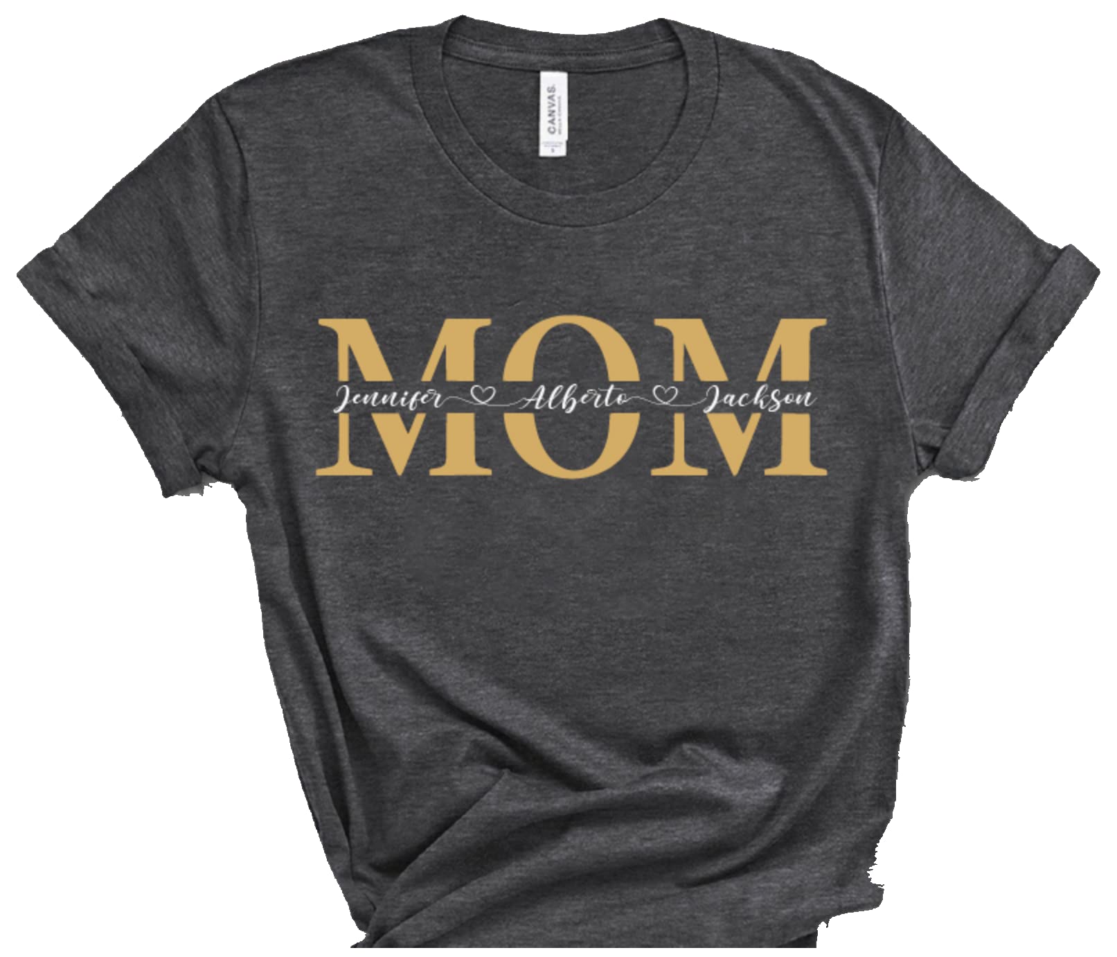 HandmadePersonalized Mom Shirt With Kids Names, Custom Mom T-Shirt Sweatshirt Hoodie Gift For Birthday Mothers Day, Custom Parents Family Shirts, Family Matching Costume For Halloween Christmas (Mom&Kids1)