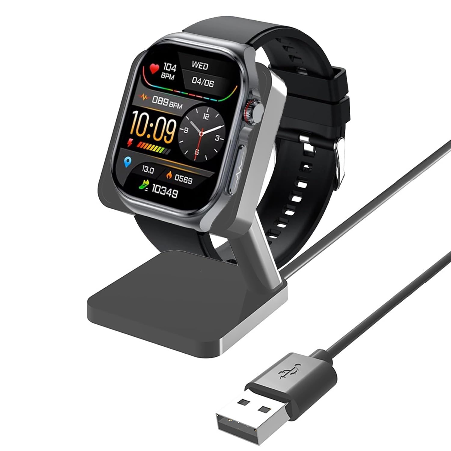 Charger Compatible with Knauermann PRO 3 Fan Edition (2025), USB Charging Cable, Quick Charger, Charging Dock Compatible with Knauermann PRO 3 Fan Edition, Square/Round (2025) (Black)