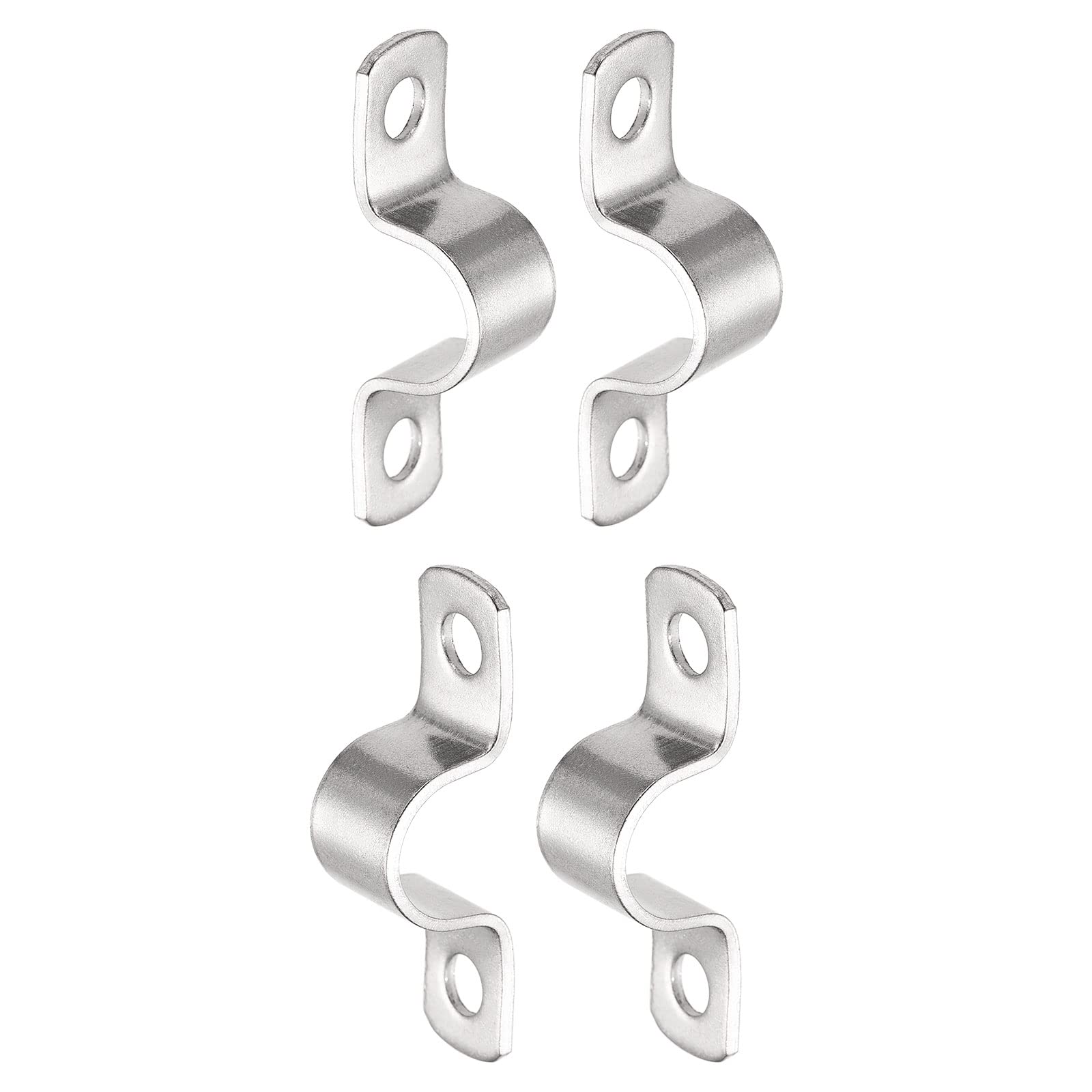 DTGN 20mm(W) Two Hole Strap, 4Pack, Good for Industrial 18mm Dia Pipe Fixing, 304 Stainless Steel Rigid Pipe Strap Clamp