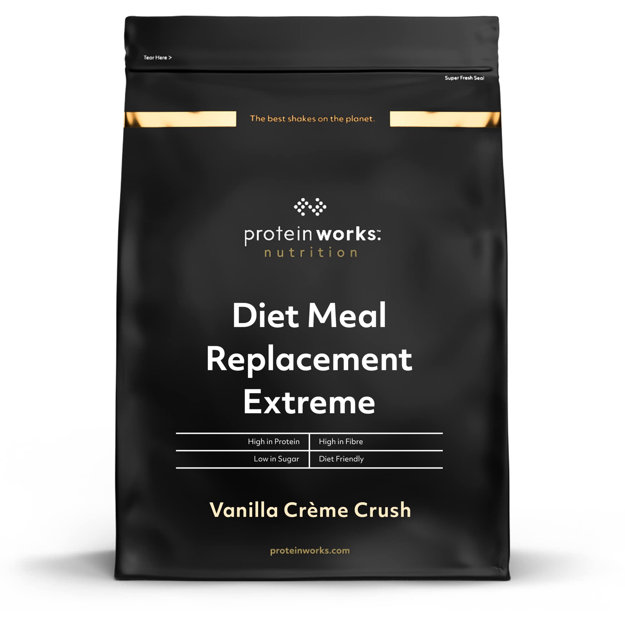 Protein Works - Diet Meal Replacement Extreme, Supports Healthy Weight Loss, Complete Nutrition, Low Calorie, Low Sugar, 23 Vitamins & Minerals, Vanilla Crème, 33 Meals, 2kg