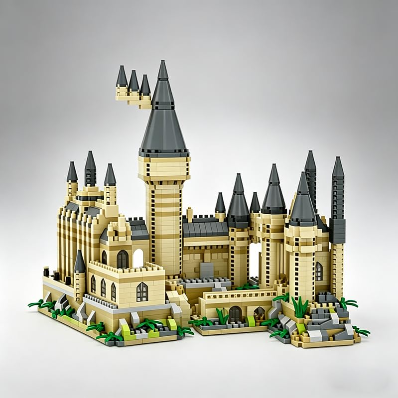Image of SKY LINE OCEAN Magic Castle Complex Building Blocks Set (2100+ PCS) | Fantasy Medieval Architecture Model Kit for 14+ Teens & Adults | Collectible Display Decor | 5 Year Structural Warranty
