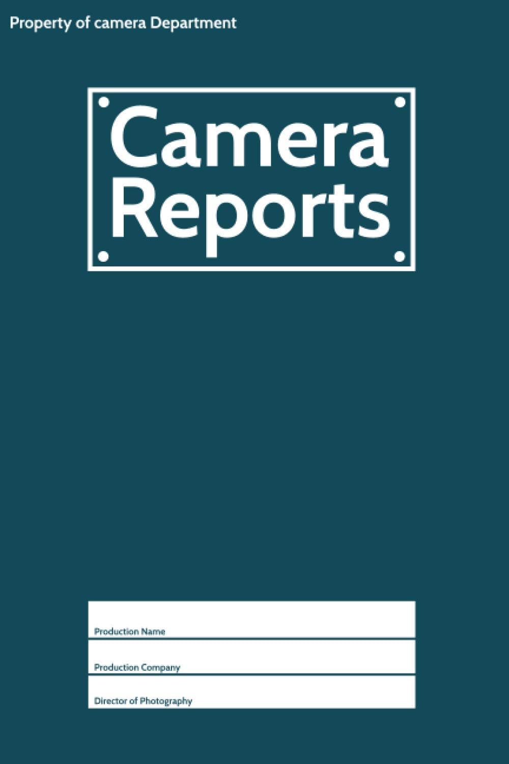 Camera Assistant Notebook: Camera reports log book