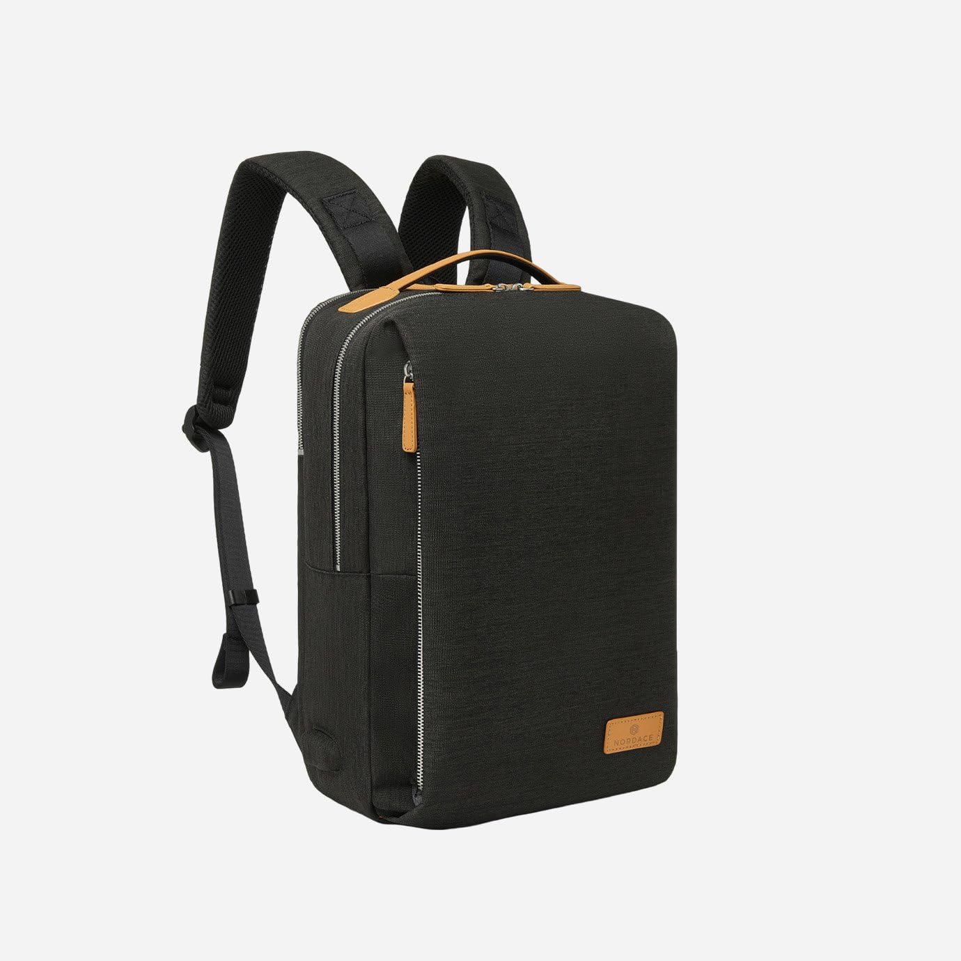 Nordace Siena Pro 13 Smart Backpack - Zaino per laptop da 13,3", zaino quotidiano da 15 l, per viaggi, tutti i giorni o lavoro, Nero-marrone., Normal, Zaini Daypack