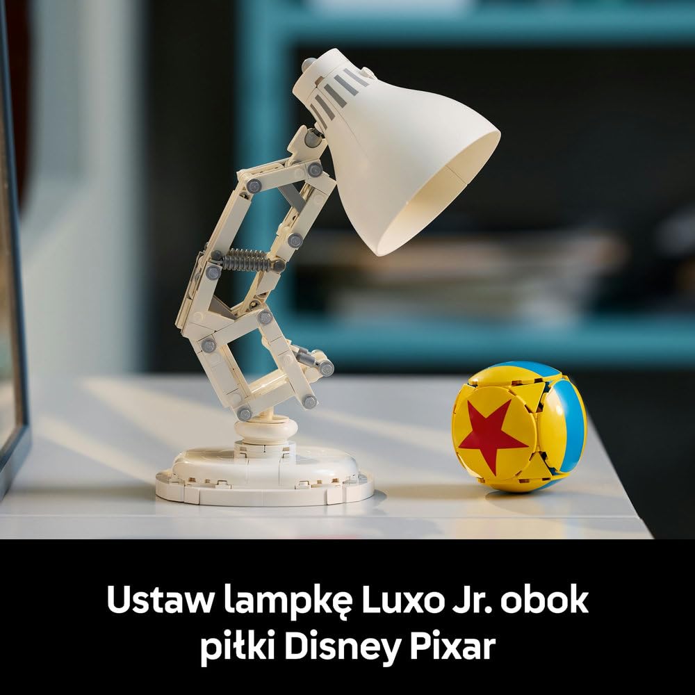 LEGO Ideas Disney Pixar Luxo Jr. 21357 | Model lampki, dekoracja do domu, prezent dla fana Pixar, 613 elementów