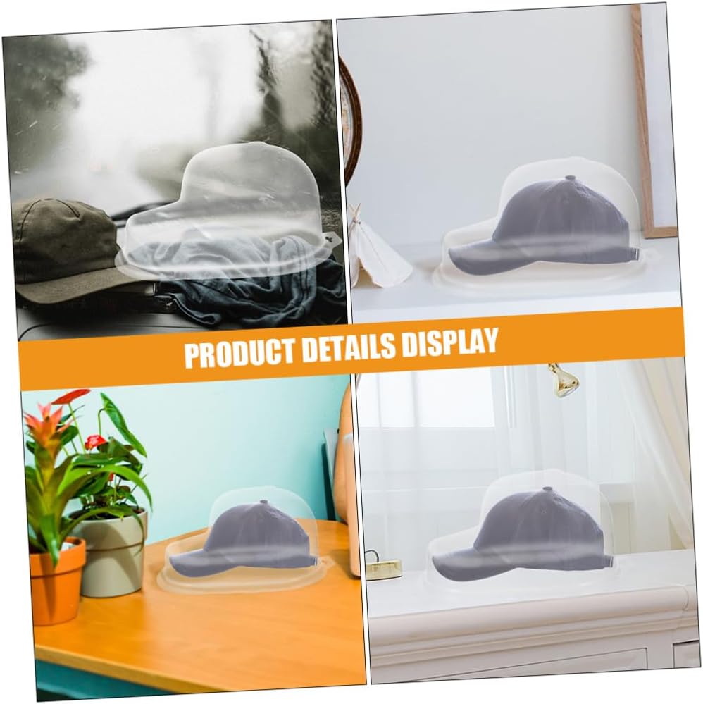 OUNONA 3pcs Baseball Cap Rack and Shaper Lightweight Portable Hat Display Box for Travel Storage Baseball Cap Form Holder to Maintain Shape Suitable for Home and Shop Use