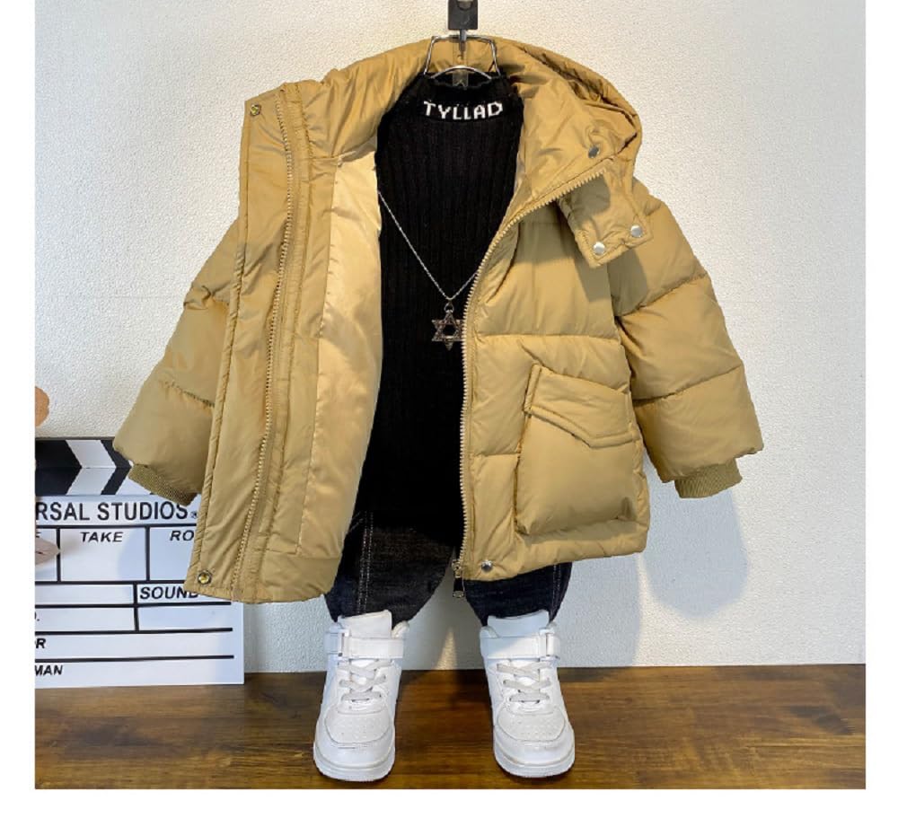 Chaqueta de invierno para niños, parka de invierno para niños, con capucha de piel, abrigo de invierno para exteriores, parka cálida, chaqueta de invierno, unisex, chaqueta de invierno para niñas,