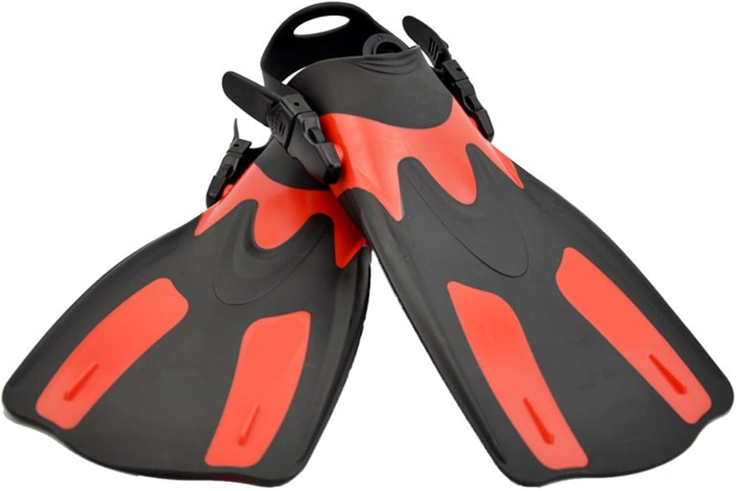 Adjustable Swimming Fin Travel Size Flippers Swim Training Fin Snorkeling Gear for Teen Adults Women and Man Adjustable Swim Fins for Adults Short Snorkeling Fins