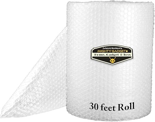 Miniatura 2 de 2 rollos de amortiguación de burbujas de aire de 316 pulgadas de la marca Mighty Gadget perforados cada rollo de 12 a 12 pulgadas de ancho x 30 pies