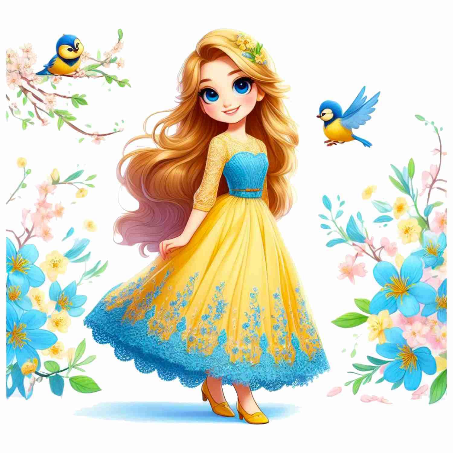 Magical Fairy Princess Wall Sticker for Nursery Wall Decor 60x50 cm Cute Cartoon Wall Decal Self Adhesive Vinyl Art for Kids Bedroom Easy Peel Stick Pack of 1-image-29