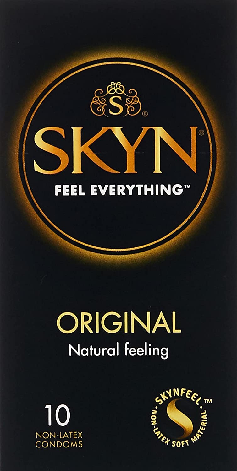 SKYNOriginal Non Latex Long Lasting Ultra Smooth Lubricated Condom|Feel Everything|Natural Feeling For Skin-To-Skin Sensation|10's Condoms - Pack of 6