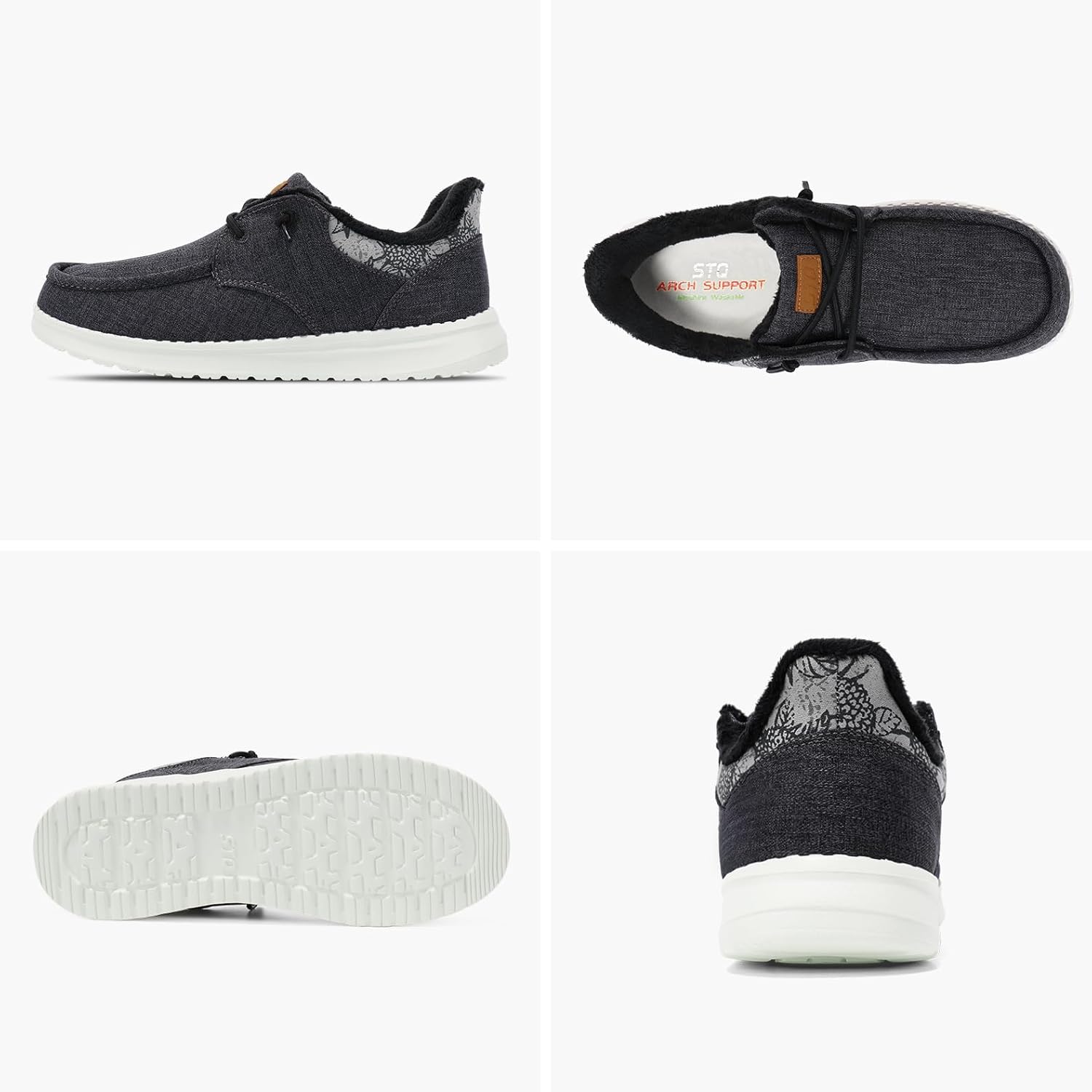 STQ Slip on Women's Loafers丨Orthopedic Warm Winter Boat Shoes with Plantar Fasciitis Relief - Image 9