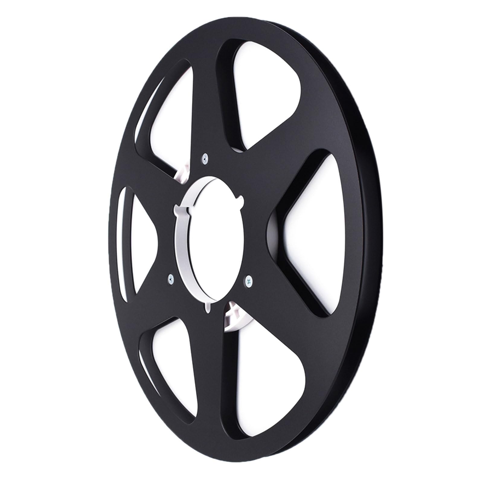 EXQIOUR Aluminum 6 Hole Reel 10.5Inch Empty Tape with Hub Disk for Studio Equipment Box Packaging Aluminum Alloy Tape Reel