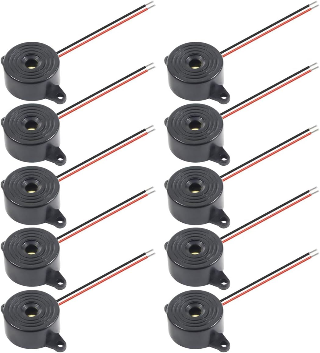 Zumbador piezoeléctrico activo de 90 db con audio industrial dentro de 2 cables Alarmador eléctrico DC 3-24V 10pcs