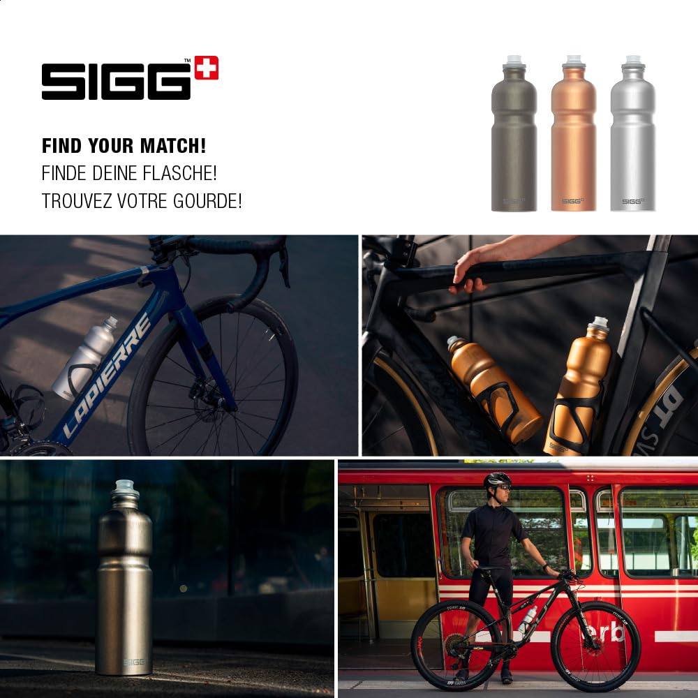 Sigg - Gourde Aluminium - Move MyPlanet Copper - Certifiée Neutre En CO2 - Légère - Adaptée Tous Types de Porte-Bidon - Sans BPA - Gourde Vélo, Sport, Running - Cuivre - 0,75 L
