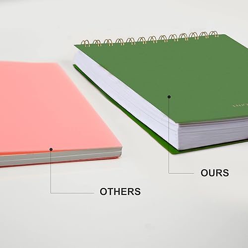 Miniatura 5 de Yoment Top - Cuadernos de espiral duraderos y grandes, de 7 x 10 pulgadas, con rayas universitarias, cubierta impermeable, 300 páginas rayadas,