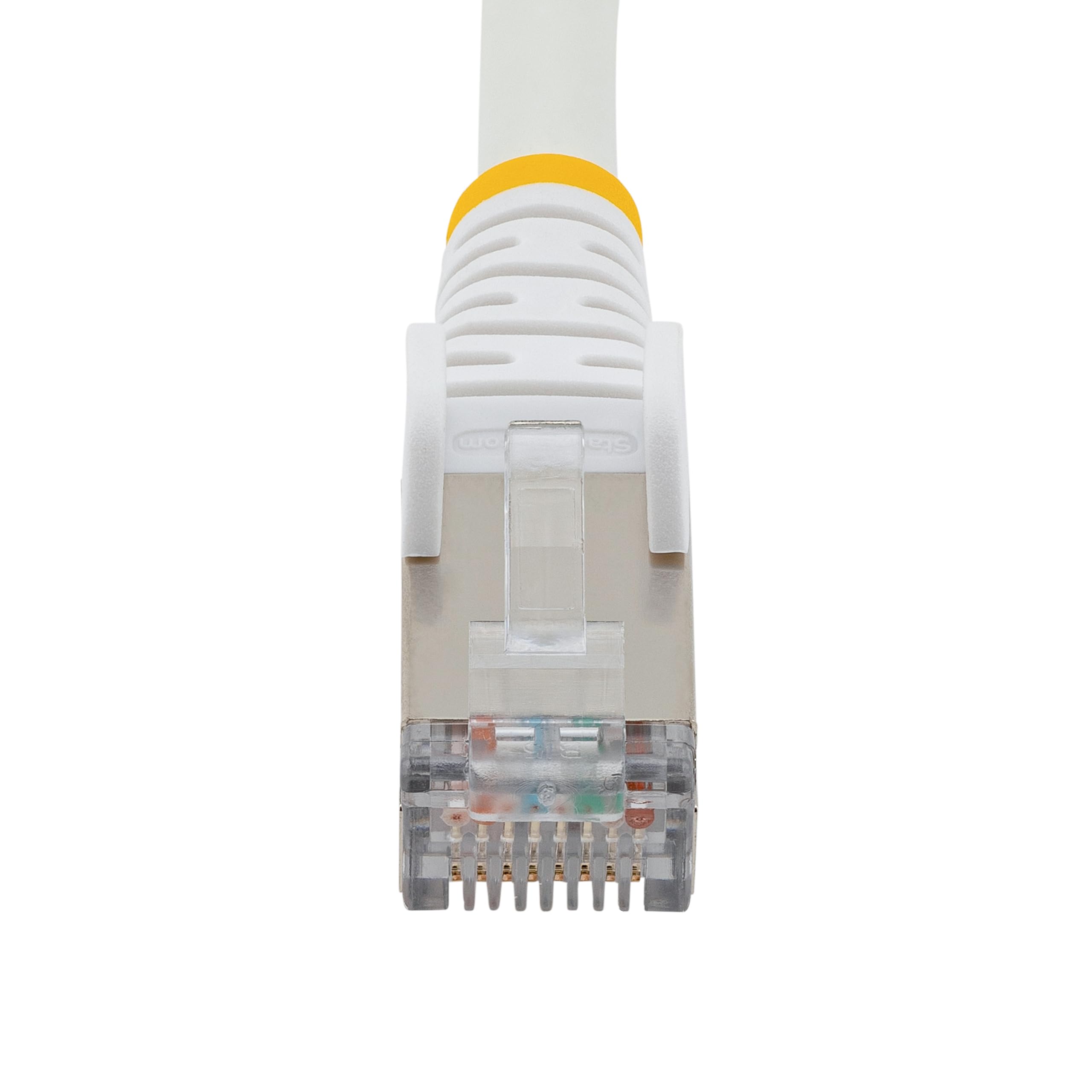 StarTech.com Cable Ethernet CAT6a blanco de 100 pies, RJ45 sin enganches, 10 GbE, 100 W PoE++, S/FTP, 500 MHz, cobre puro desnudo de 27 AWG, LSZH