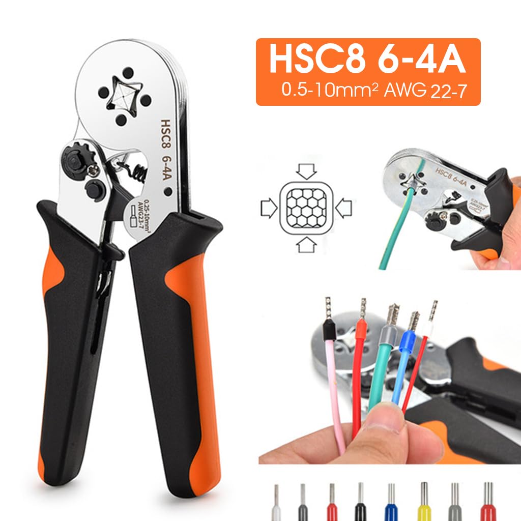 HASTHIP Wire Crimping Tool Kit, Ferrule Crimper, 1200PCS AWG 22-7 2