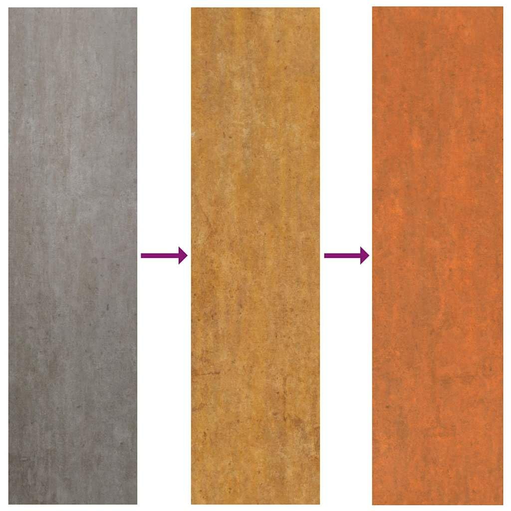 vidaXL Letto Rialzato da Giardino Ruggine 160x40x77 cm Acciaio Corten