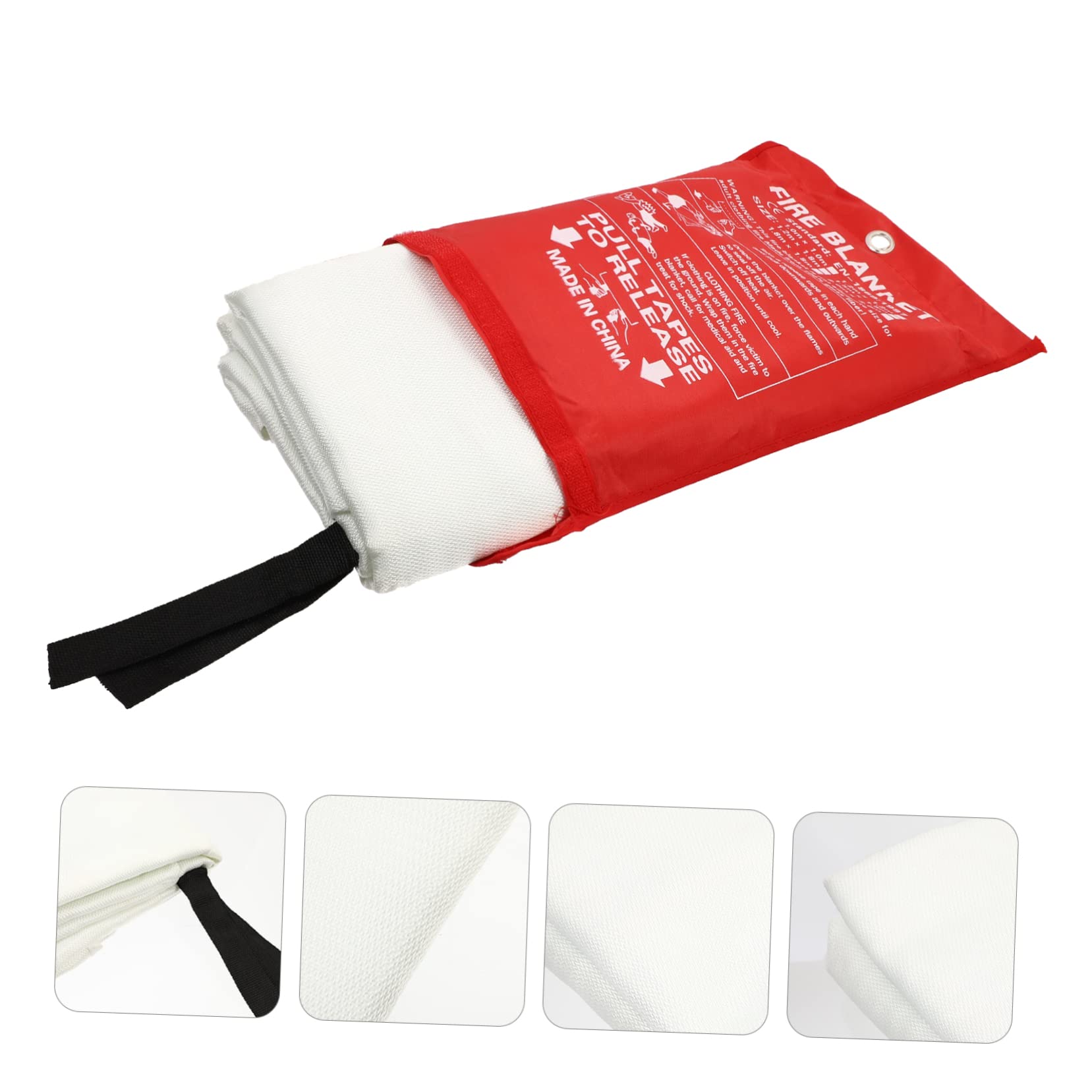 Abaodam Manta Ignífuga Ligera de Fibra de Vidrio 1,8x1,8 M Resistente al Fuego Manta de Emergencia Portátil para Cocina y Camping Protección Térmica y Antiincendios