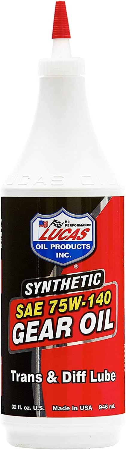 Lucas Oil Synthetic Gear Oil, 4 Pack, 75W-140, 4 Gallons (1 Quart Each), High-Performance Applications