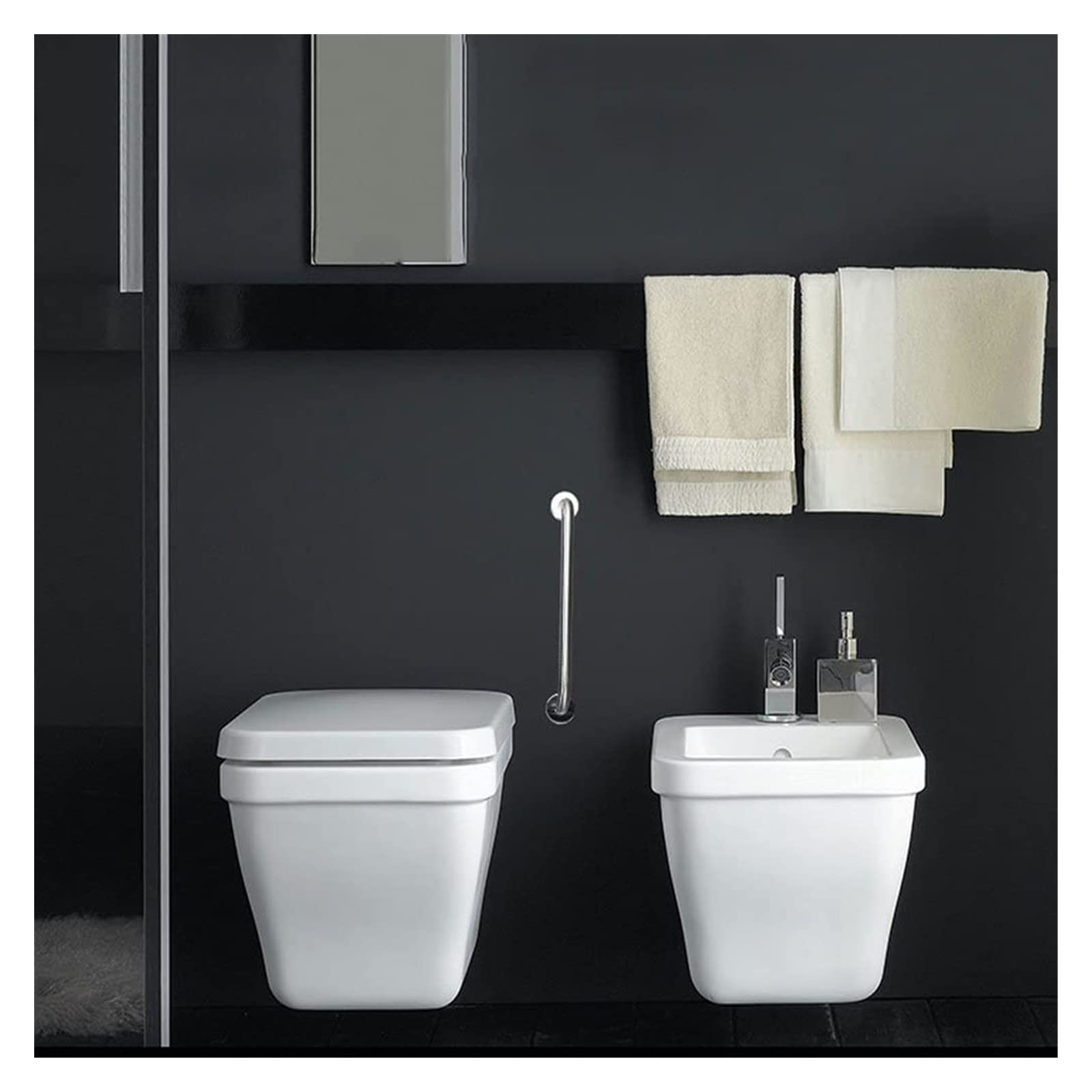 Maniglioni di Sicurezza, in Acciaio Inox Antiscivolo, Corrimano per Scale, Supporto per Corridoio per Cameretta di Bambini Anziani 68 Cm × 7,5 Cm, Argento,