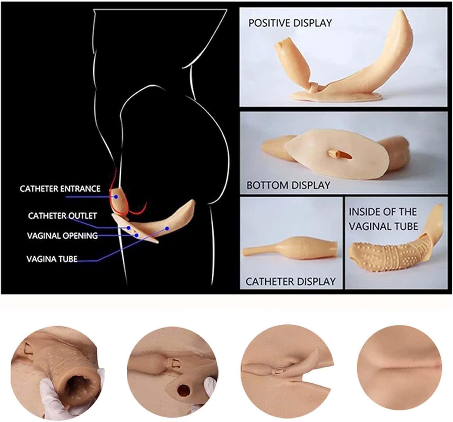 Silicone Penetrable Pussy Panties Male to Female Butt Enhanced Underwear Hiding Briefs for Transgender
