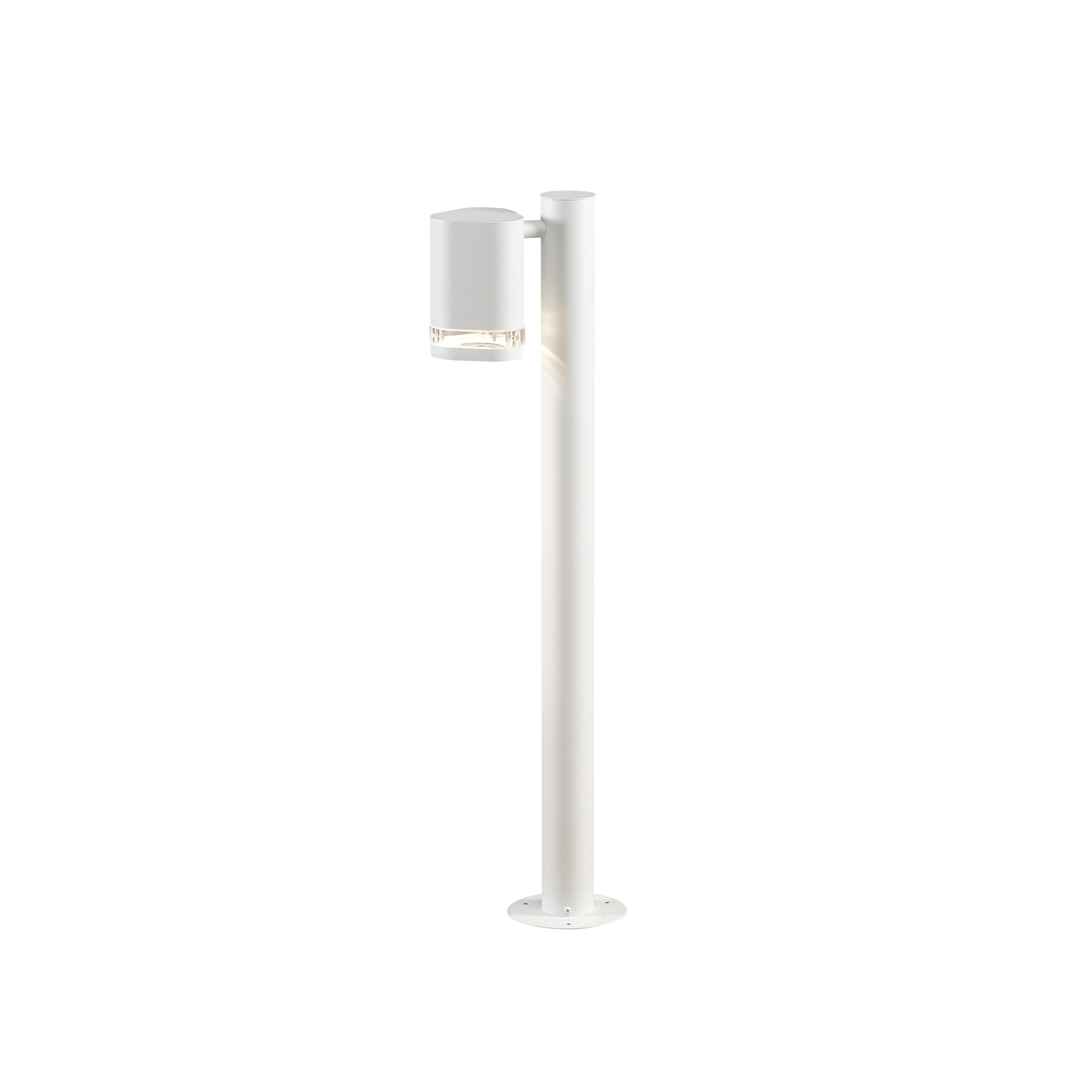 Konstsmide Outdoor Lights Modena Single Pathway Down Light/1 x 35 W GU10 Max Lamp Post/Clear Glass and Clear Acrylic/Outside Light Matt White