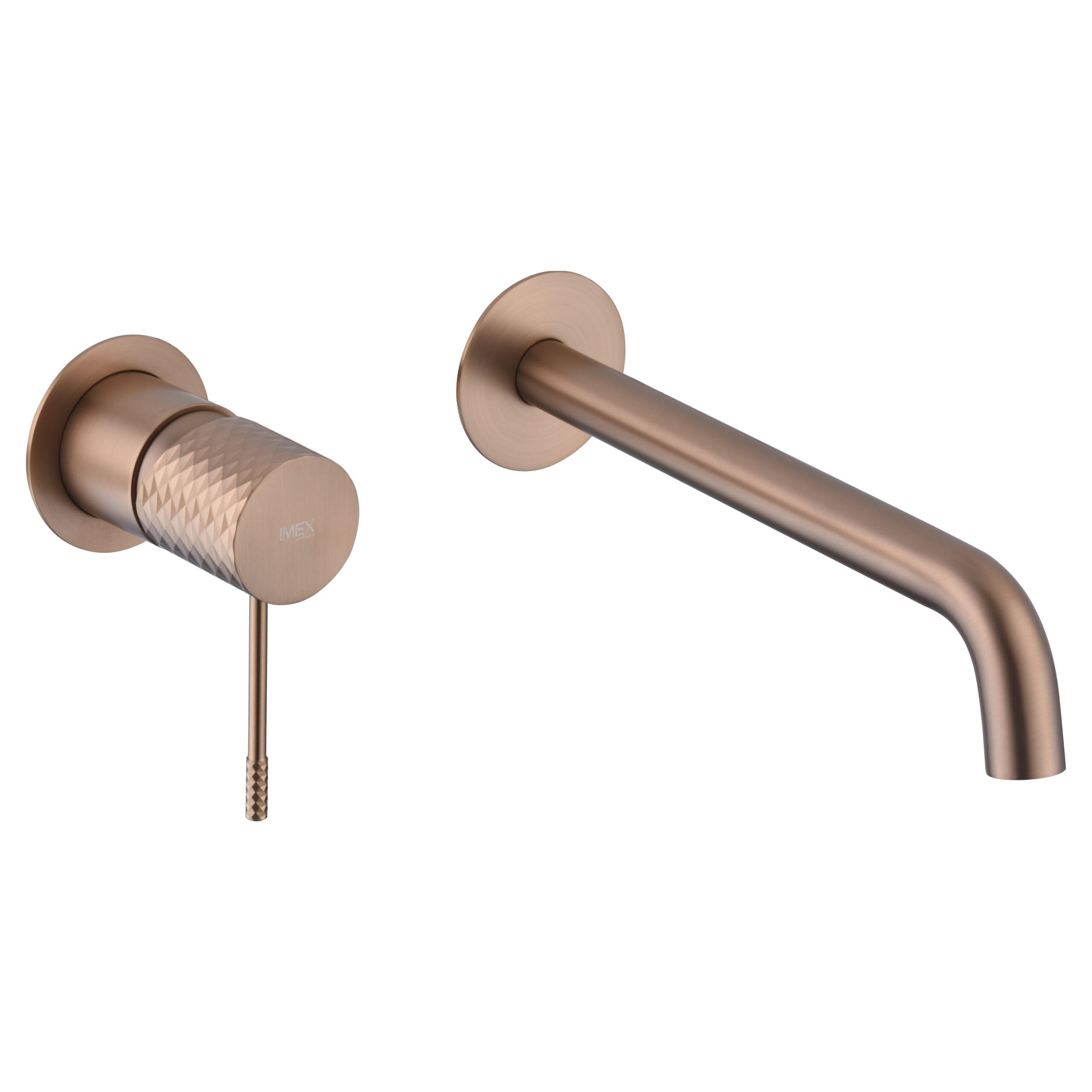IMEX GLG053/ORC GÉNOVA Monomando Empotrado Lavabo Oro Rosa Cepillado