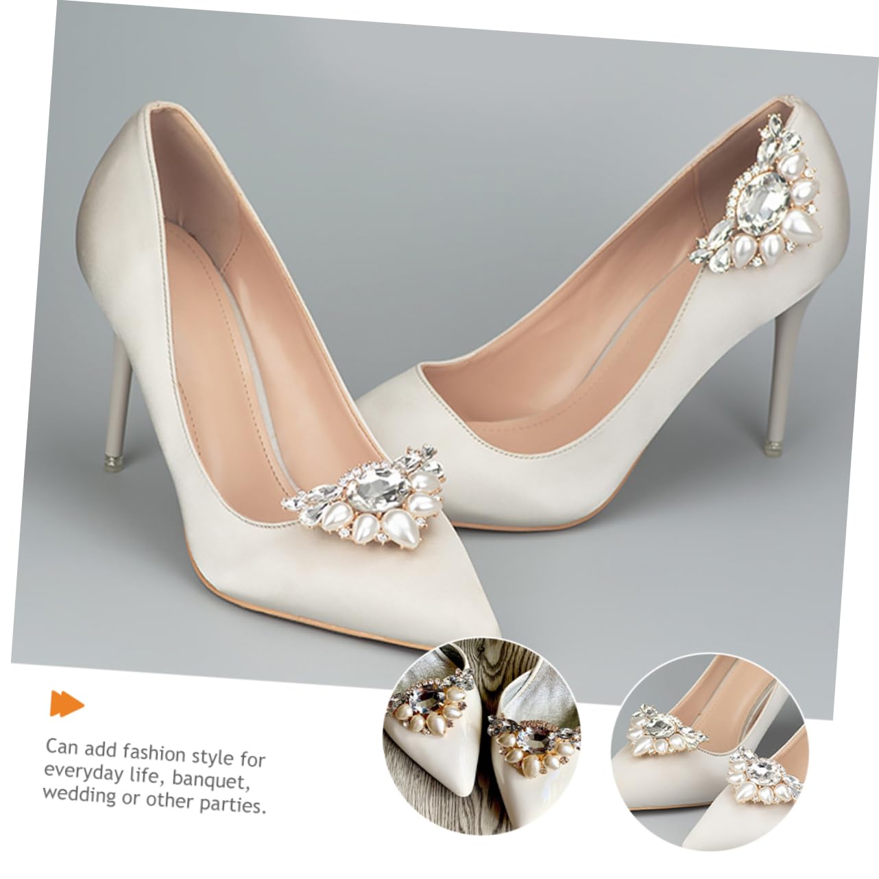 GALPADA 5paia Clip Per Scarpe Sposa Decorazioni Rimovibili Per Scarpe Cerimonia Accessori Per Matrimoni e Adatte