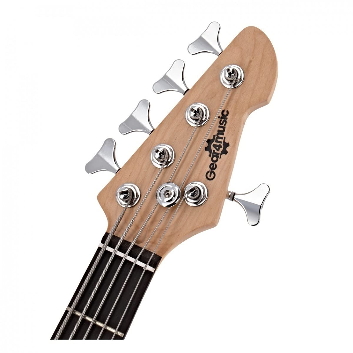Gear4music LA Bassgitarre 5 Saiten mit 15W Verstärker Tasche und Gitarrengurt