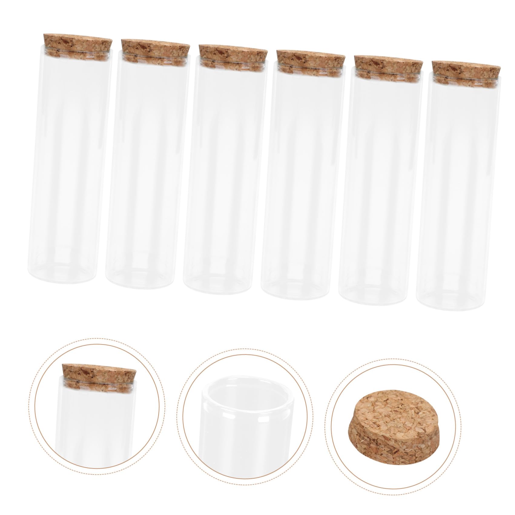 BESPORTBLE 40 Reagenzgläser aus Borosilikatglas 30 ml mit Korkverschluss Flacher Boden Transparente Kleine Glasfläschchen für Selbstgemacht Hochzeitsdeko und Gastgeschenke