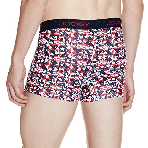 Image of Jockey US63 Men's Super Combed Cotton Elastane Stretch Printed Trunk with Ultrasoft Waistband (Prints May Vary)