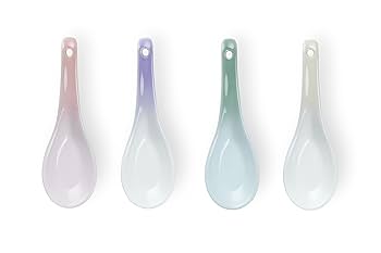 ♡ルクルーゼ　レンゲ　5本セット　チャイニーズ　スプーン　新品未使用　ローズ ネオ・レンゲ (5本入り) レインボー | カトラリー ｜ル