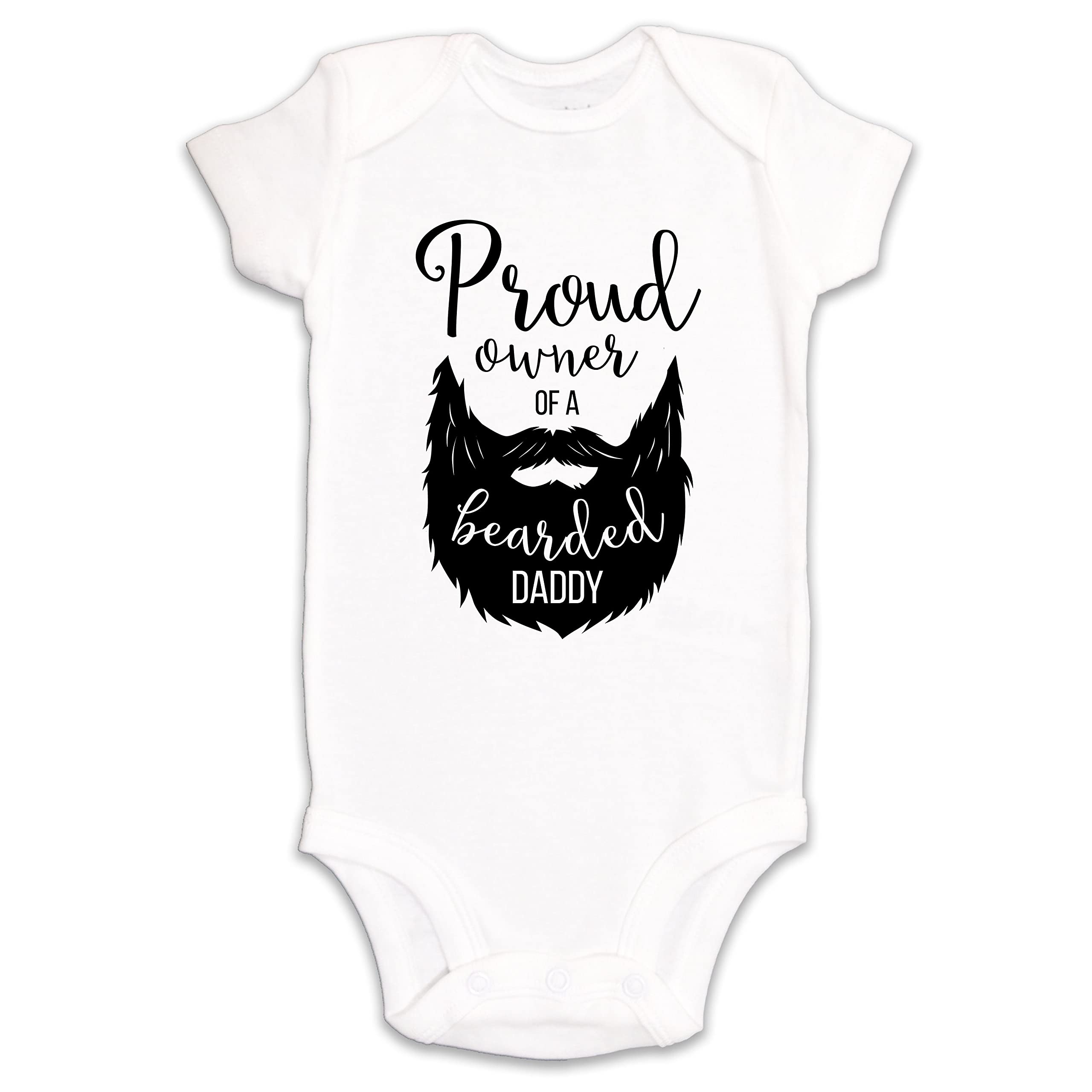 Kate & Meri Proud Owner of a Bearded Daddy Onesie/Bodysuit Baby Romper (Newborn)