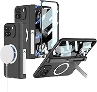 Vista 11 de Funda de teléfono para Samsung Galaxy Z Fold 3 5G con soporte para bolígrafo S y soporte de protección completa 360, protector de pantalla integrado
