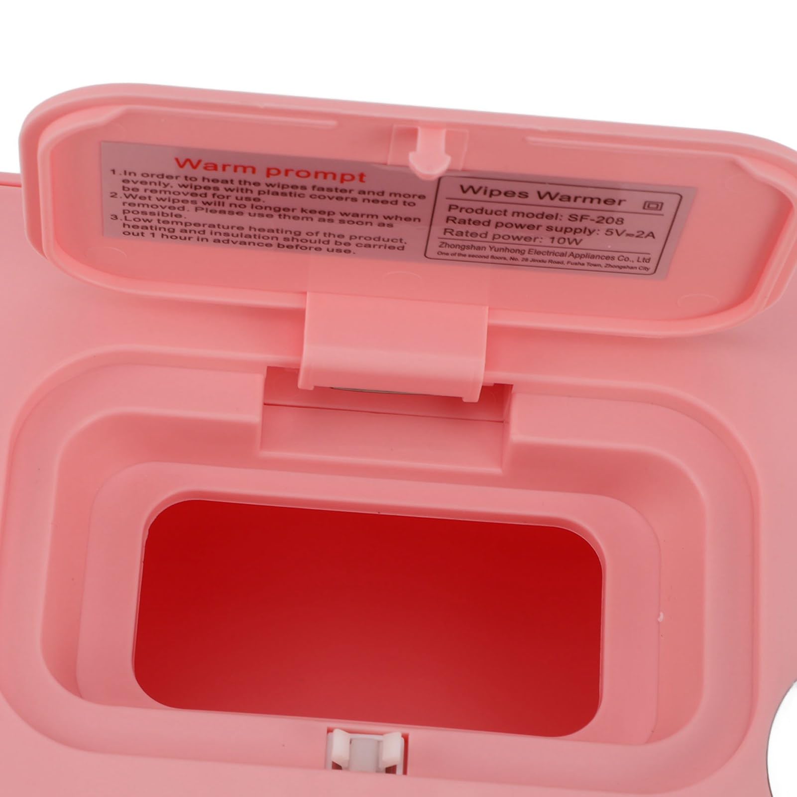 Chauffe-lingettes Portable pour bébé avec Contrôle Intelligent de la Température, Technologie à Faible Température pour un Soin Doux de la Peau, Distributeur de Porte-lingettes, (PINK)