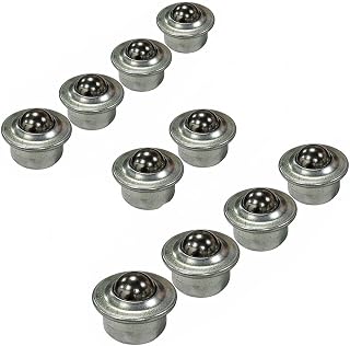 Ball Transfer Unit KangTeer 10pcs 5/8" Universal Base Metal Ball Bearing Casters Mounted Bearing Transfer Bearings