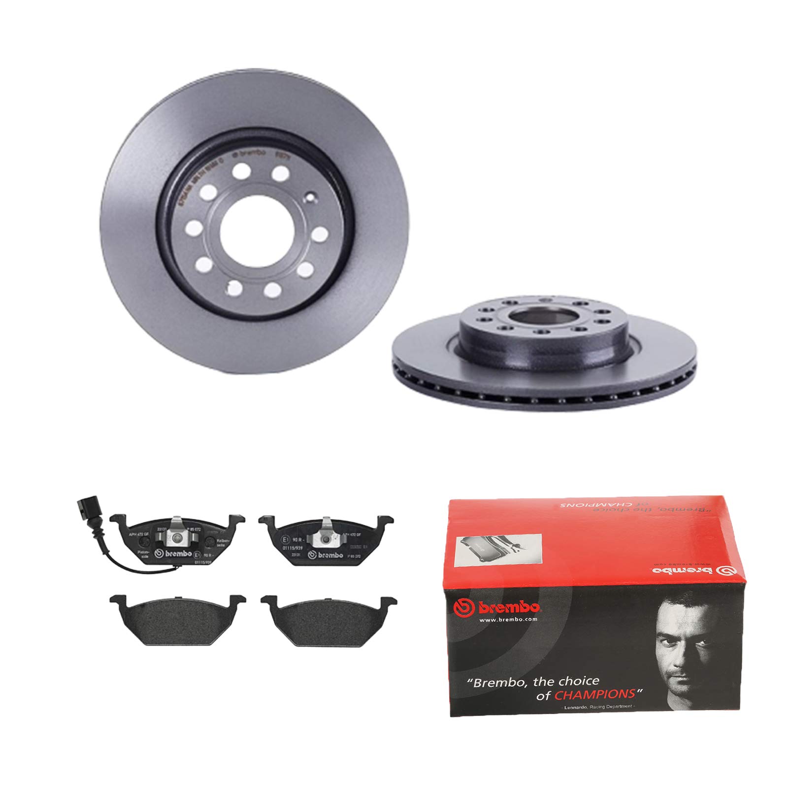 Bremsen Set Bremsscheiben belüftet + Beläge vorne passend für VW Golf 5 1K1 Golf 6 5K1