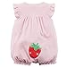 Carter's Baby Girls' Cotton 1-Piece Snap-Up Romper (12M, Red Strawberry)