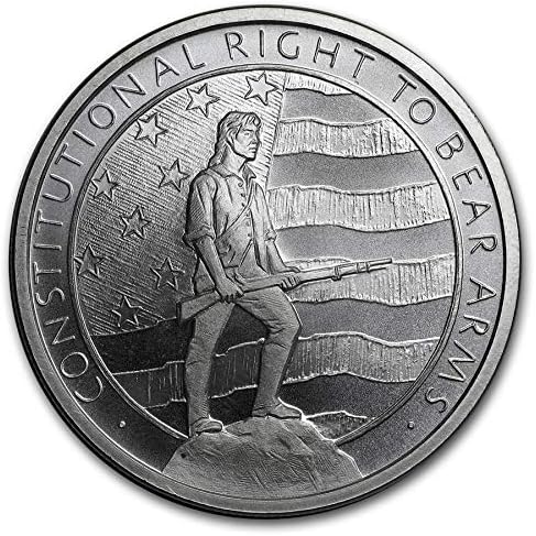 GSM 1 Troy Oz .999 Fine Silver Second Amendment Right to Bear Arms Round