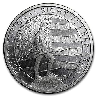 GSM 1 Troy Oz .999 Fine Silver Second Amendment Right to Bear Arms Round