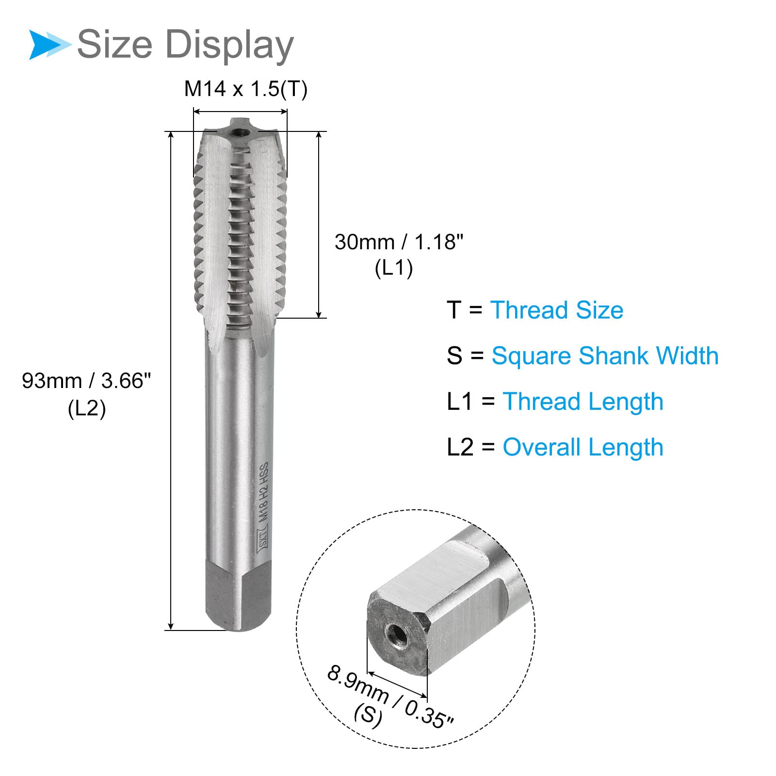 Tarauds Machine M4 X 0.7 Mm – Lot De 6 Pièces En HSS Pour Filetage Métrique à La Main