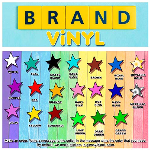 Personalized Lettering Sticker With Your Name, Number Or Custom Text For Laptops, Cars, Trucks, Boats - Make Your Own Design 20 Fonts And Colors To Choose From #TOP5